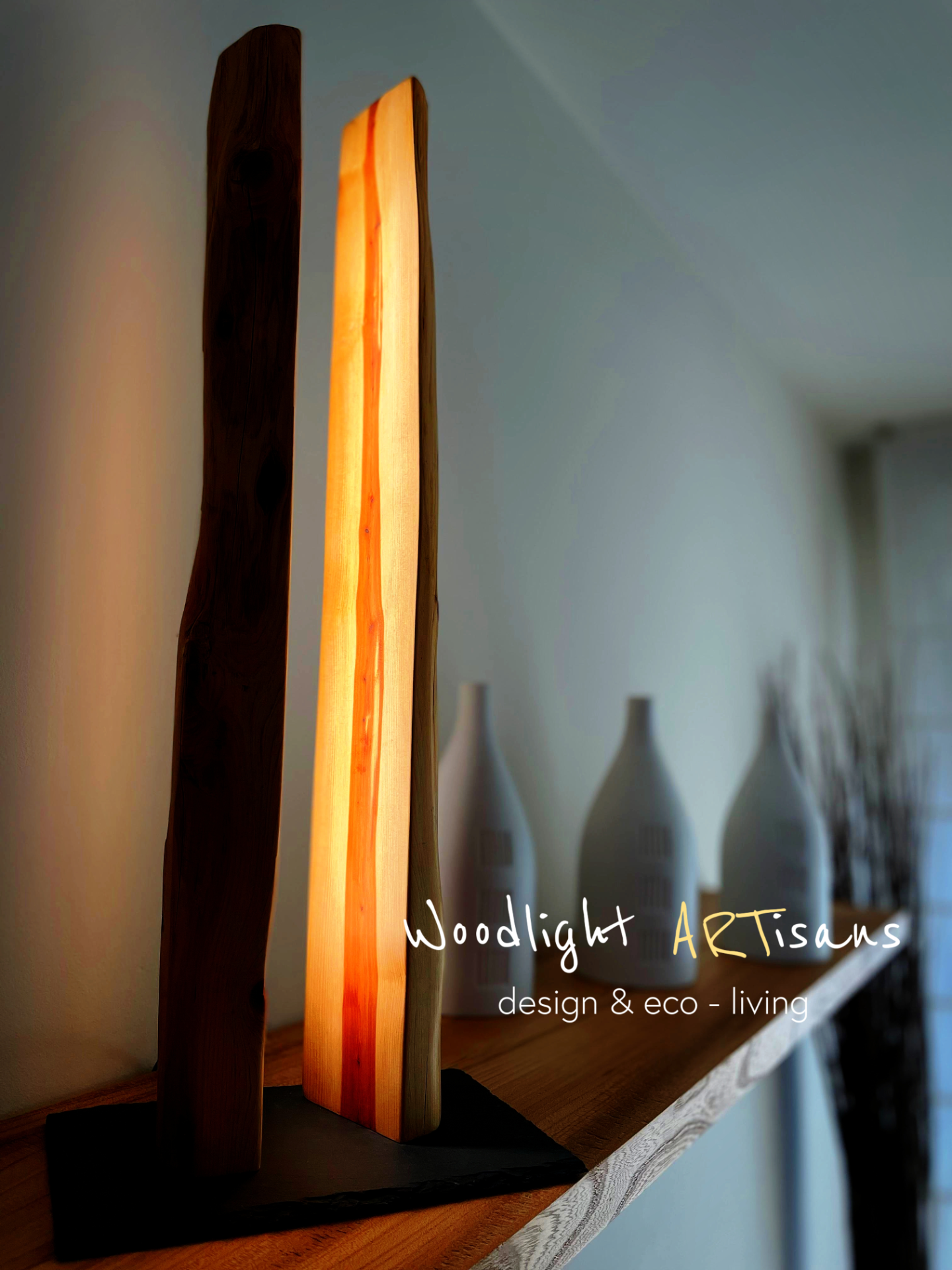 Taller artesanal de Woodlight ARTisans donde se crean lámparas únicas de madera reciclada y a las que se incluye tecnología LED de alto rendimiento.